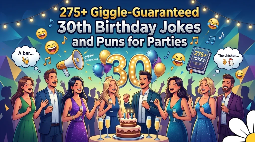 Giggle-Guaranteed 30th Birthday Jokes and Puns for Parties