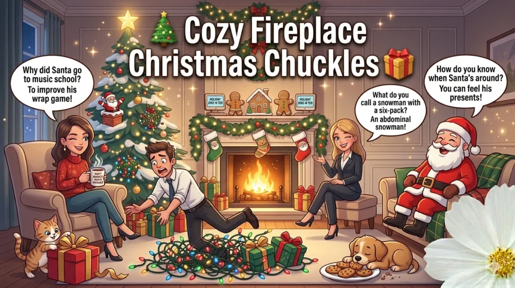 Cozy Fireplace Christmas Chuckles
