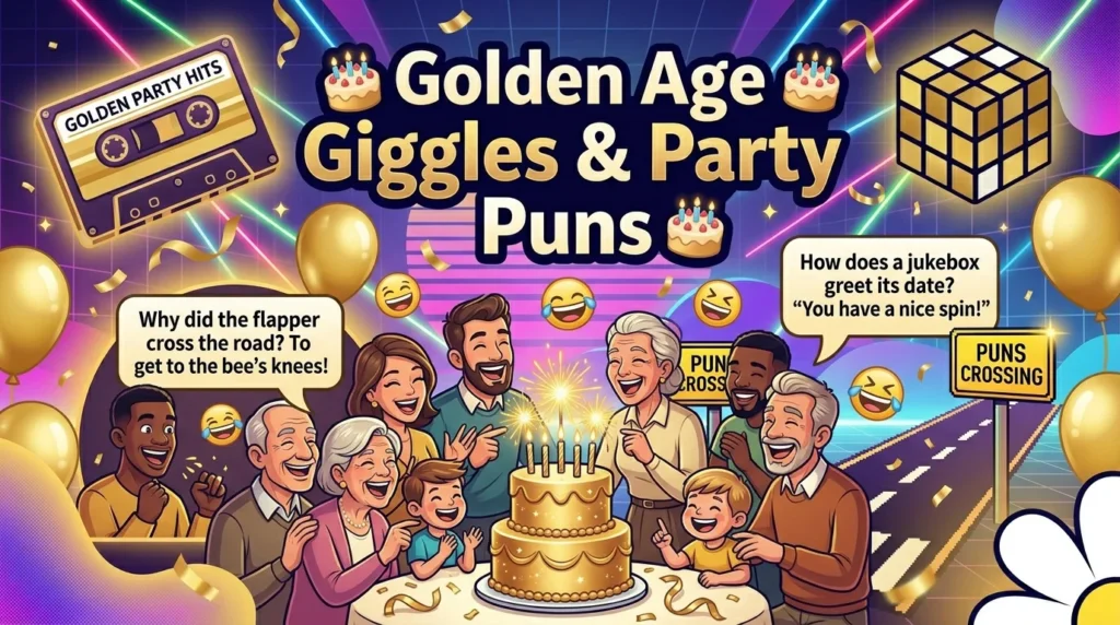 Golden Age Giggles & Party Puns