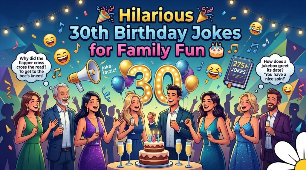 Hilarious 30th Birthday Jokes for Family Fun