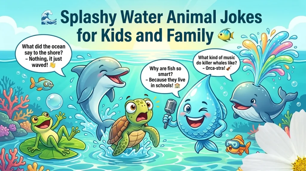 Splashy Water Animal Jokes for Kids and Family