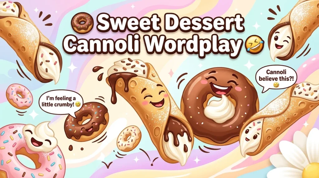 Sweet Dessert Cannoli Wordplay