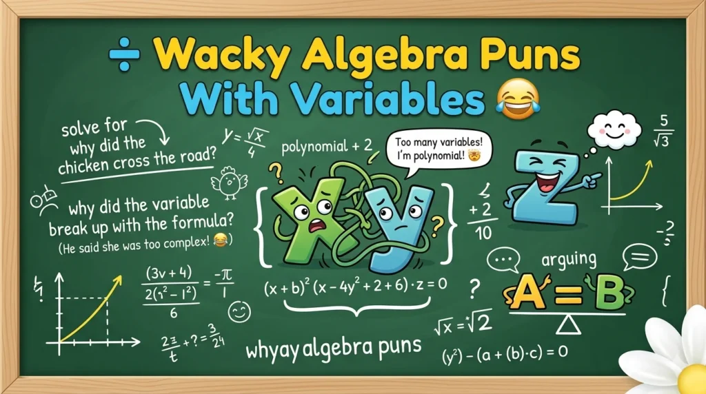Wacky Algebra Puns With Variables