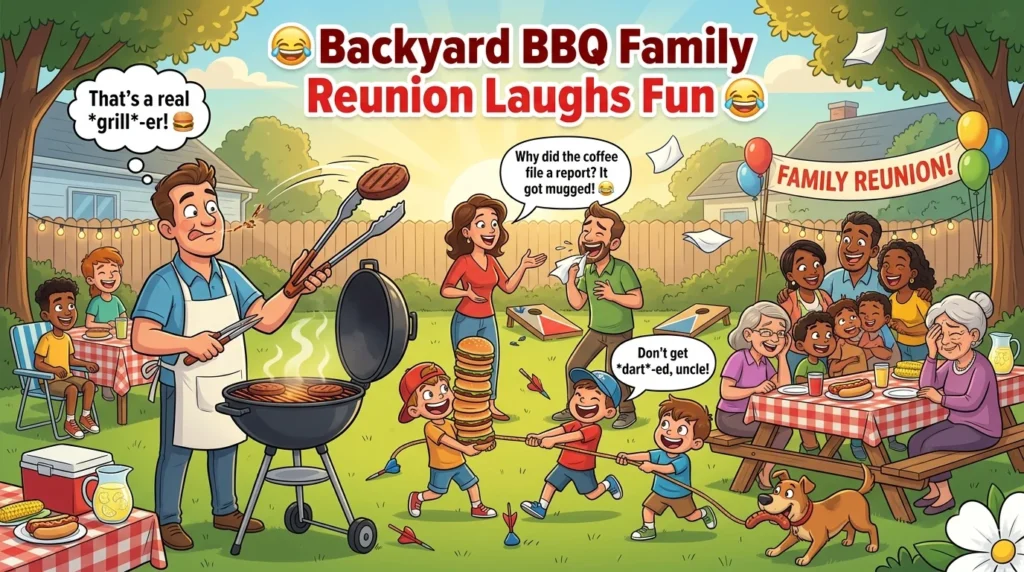 Backyard BBQ Family Reunion Laughs Fun 