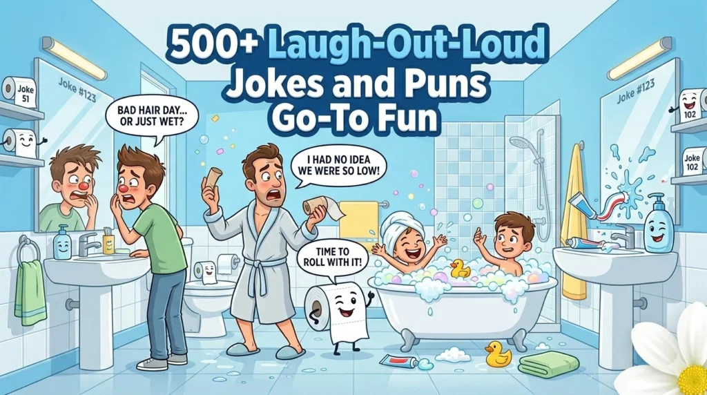 Laugh-Out-Loud Bathroom Jokes and Puns Go-To Fun