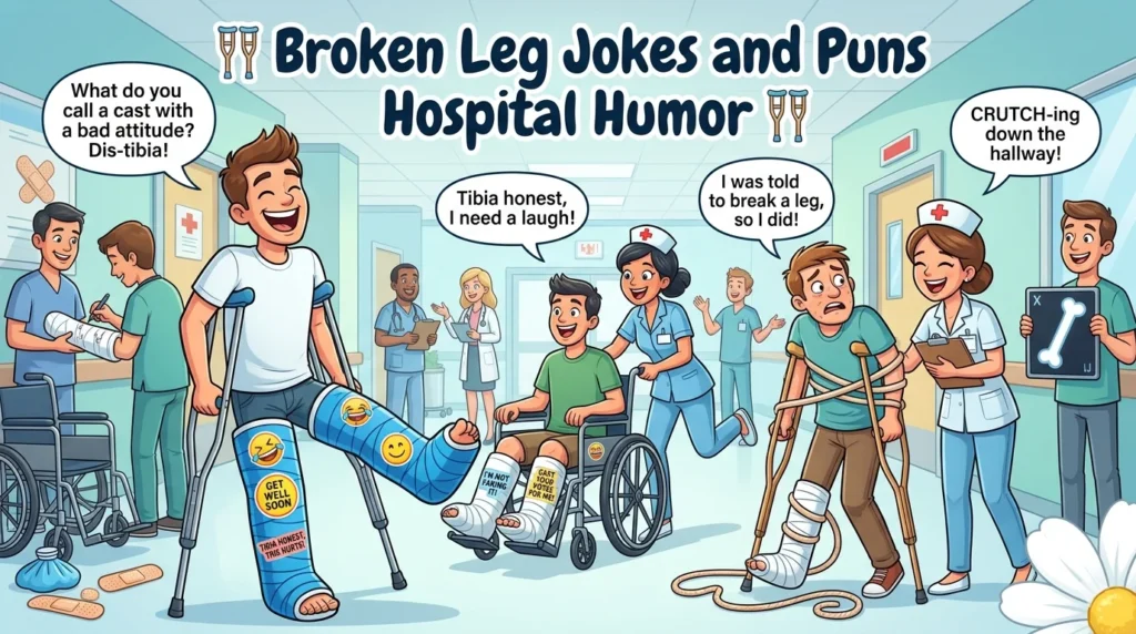 Broken Leg Jokes and Puns Hospital Humor