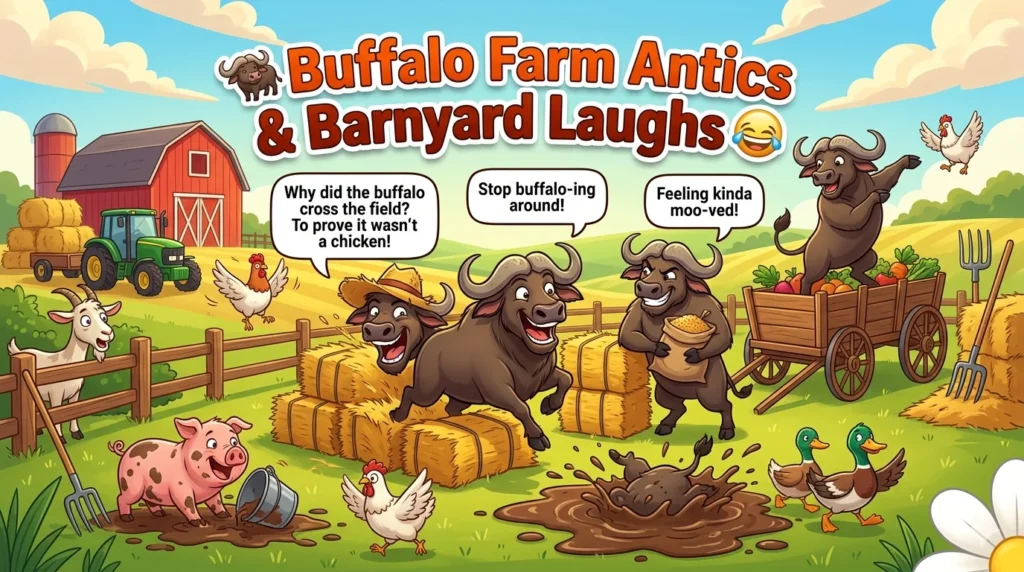 Buffalo Farm Antics & Barnyard Laughs