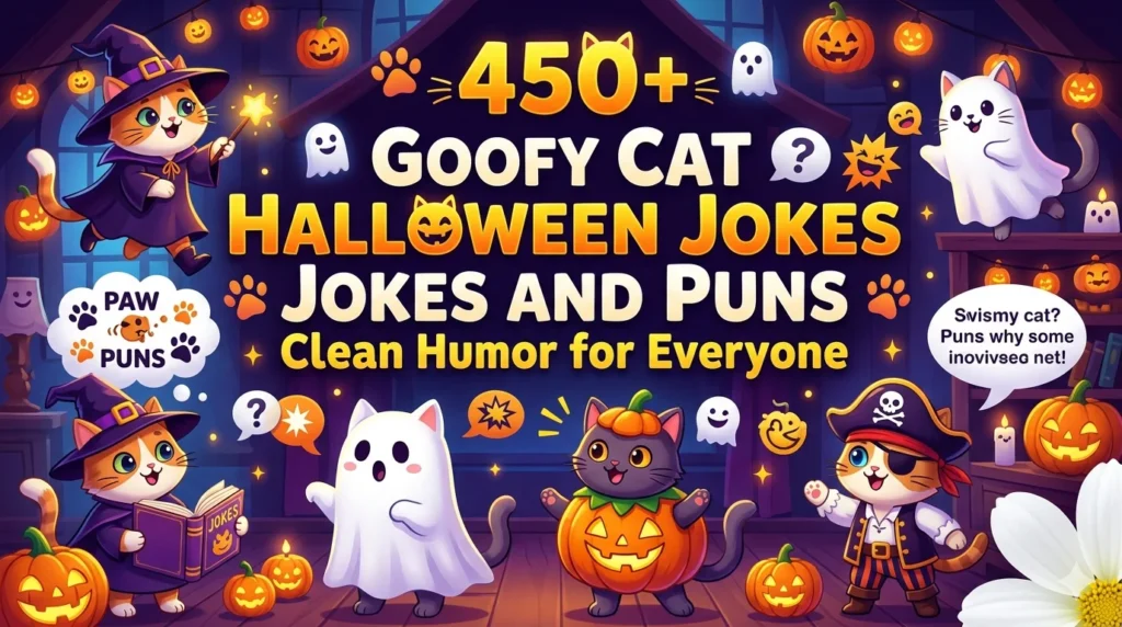 Goofy Cat Halloween Jokes and Puns Clean Humor for Everyone