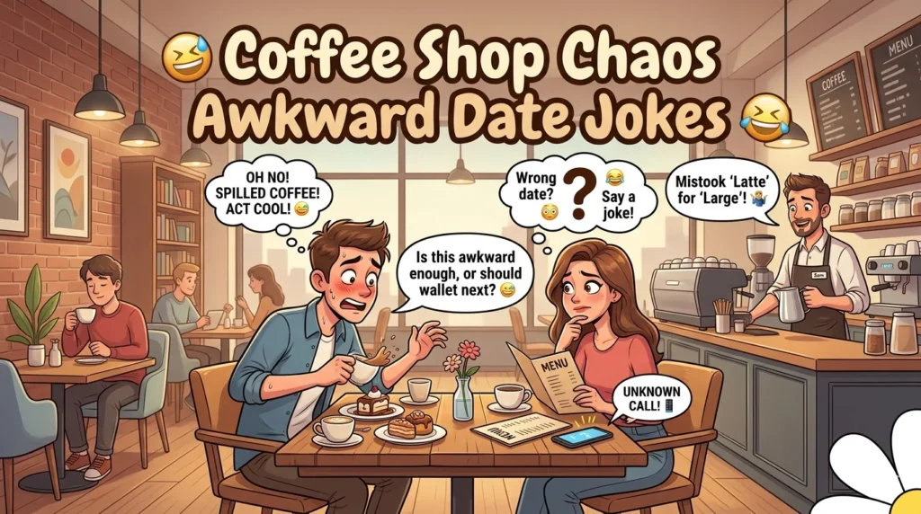 Coffee Shop Chaos Awkward Date Jokes