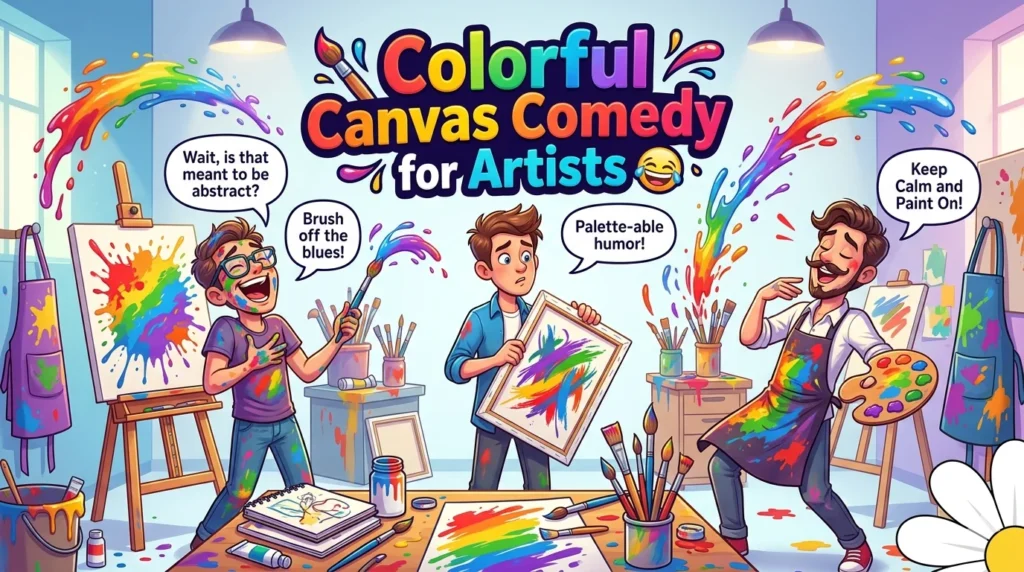 Colorful Canvas Comedy for Artists