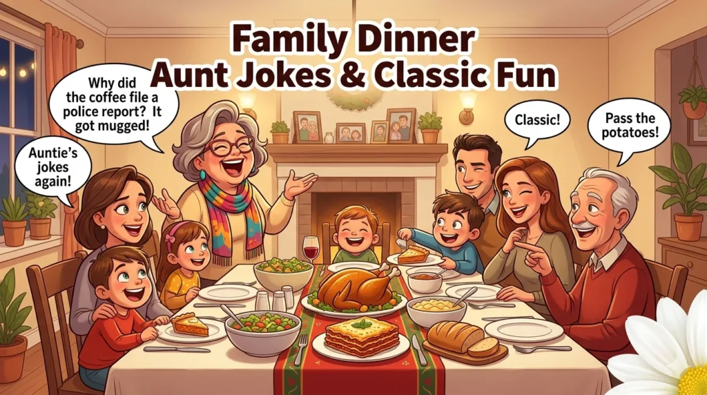 Family Dinner Aunt Jokes & Classic Fun