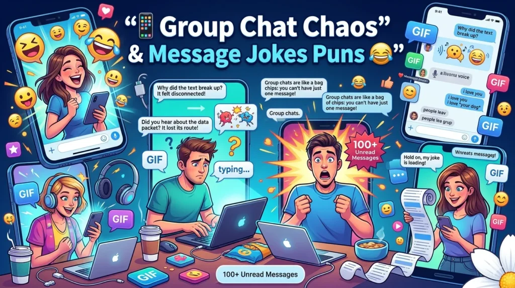 Group Chat Chaos & Message Jokes Puns
