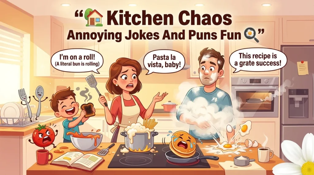 Kitchen Chaos Annoying Jokes And Puns Fun