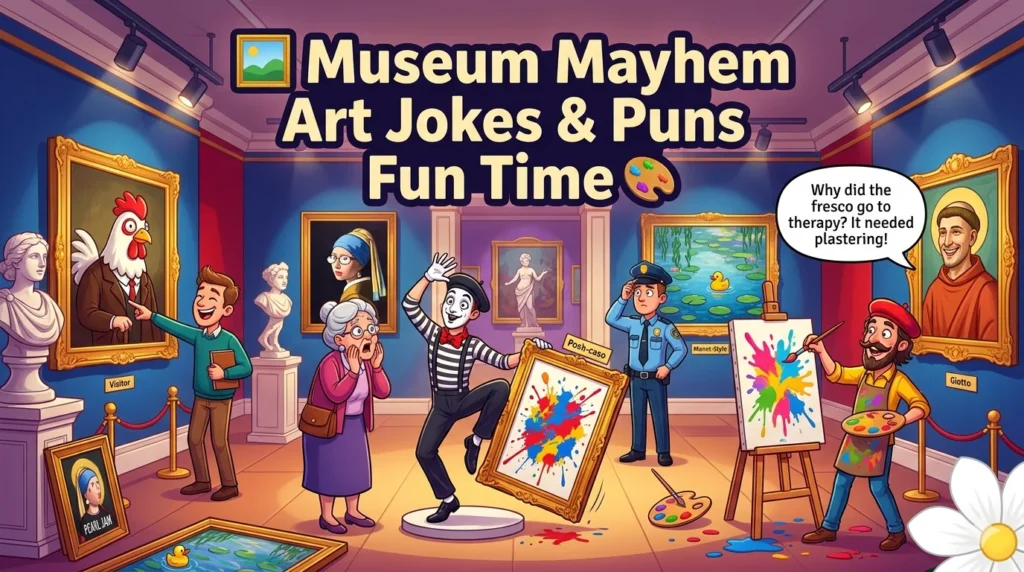 Museum Mayhem Art Jokes & Puns Fun Time