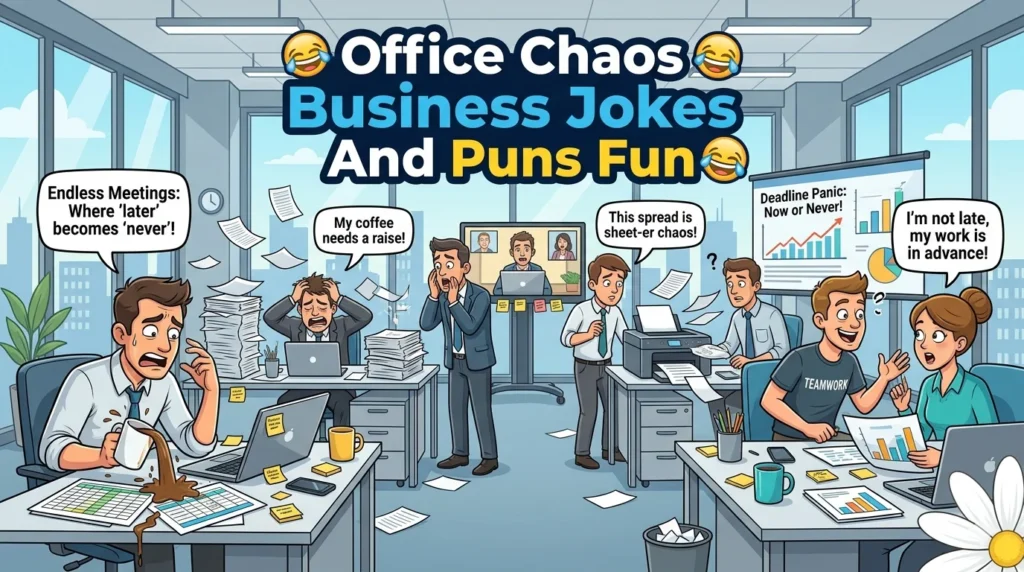 Office Chaos Business Jokes And Puns Fun