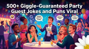 Giggle-Guaranteed Party Guest Jokes and Puns Viral