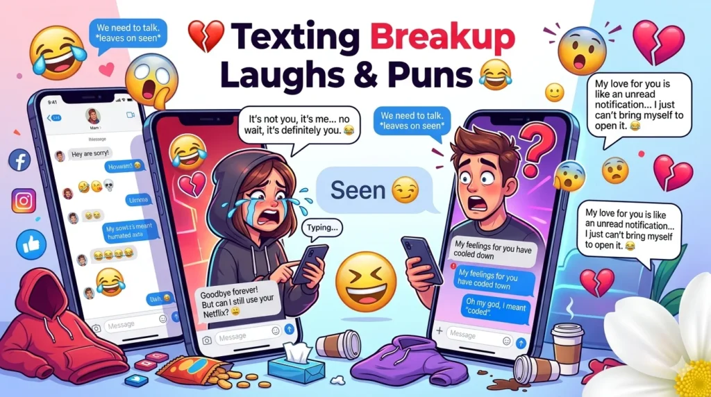 Texting Breakup Laughs & Puns