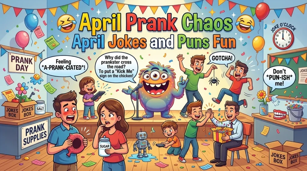 April Prank Chaos April Jokes and Puns Fun