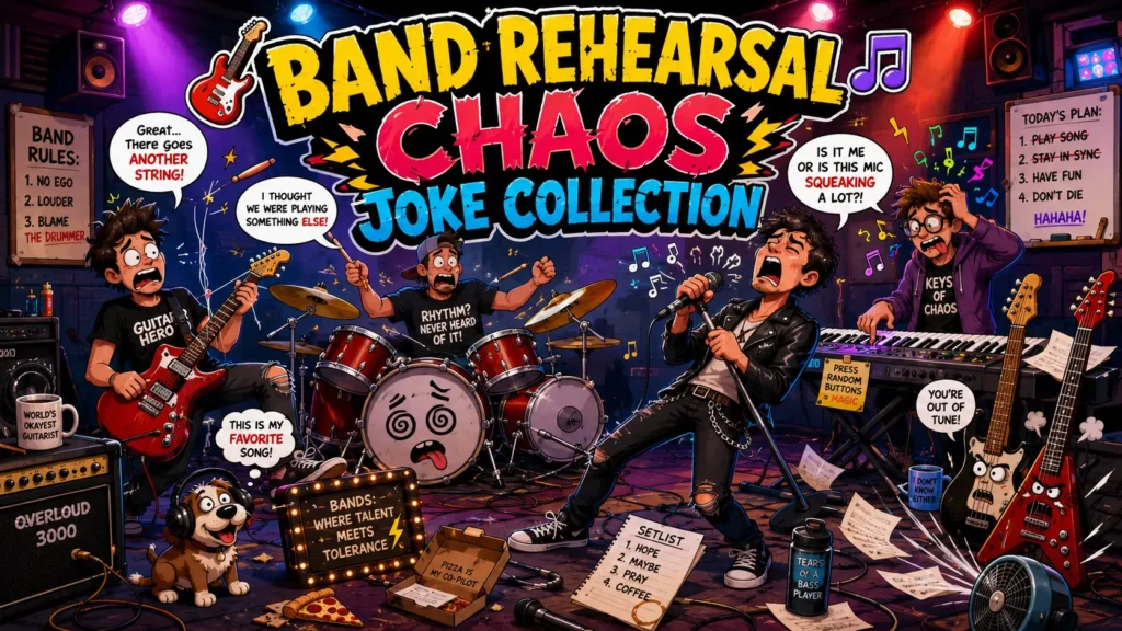 Band Rehearsal Chaos Joke Collection