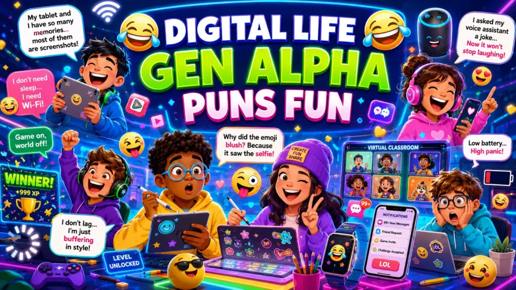 Digital Life Gen Alpha Puns Fun