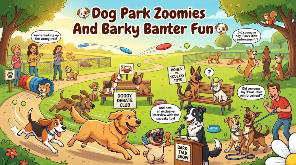 Dog Park Zoomies And Barky Banter Fun