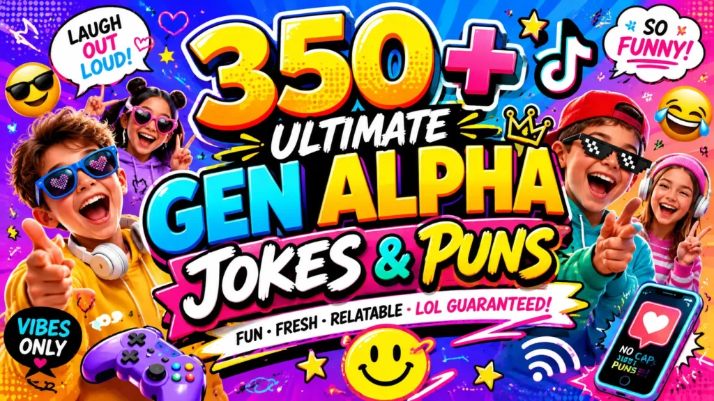 Ultimate Gen Alpha jokes and Puns Fun