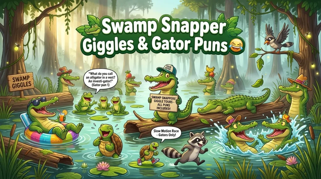 Swamp Snapper Giggles & Gator Puns